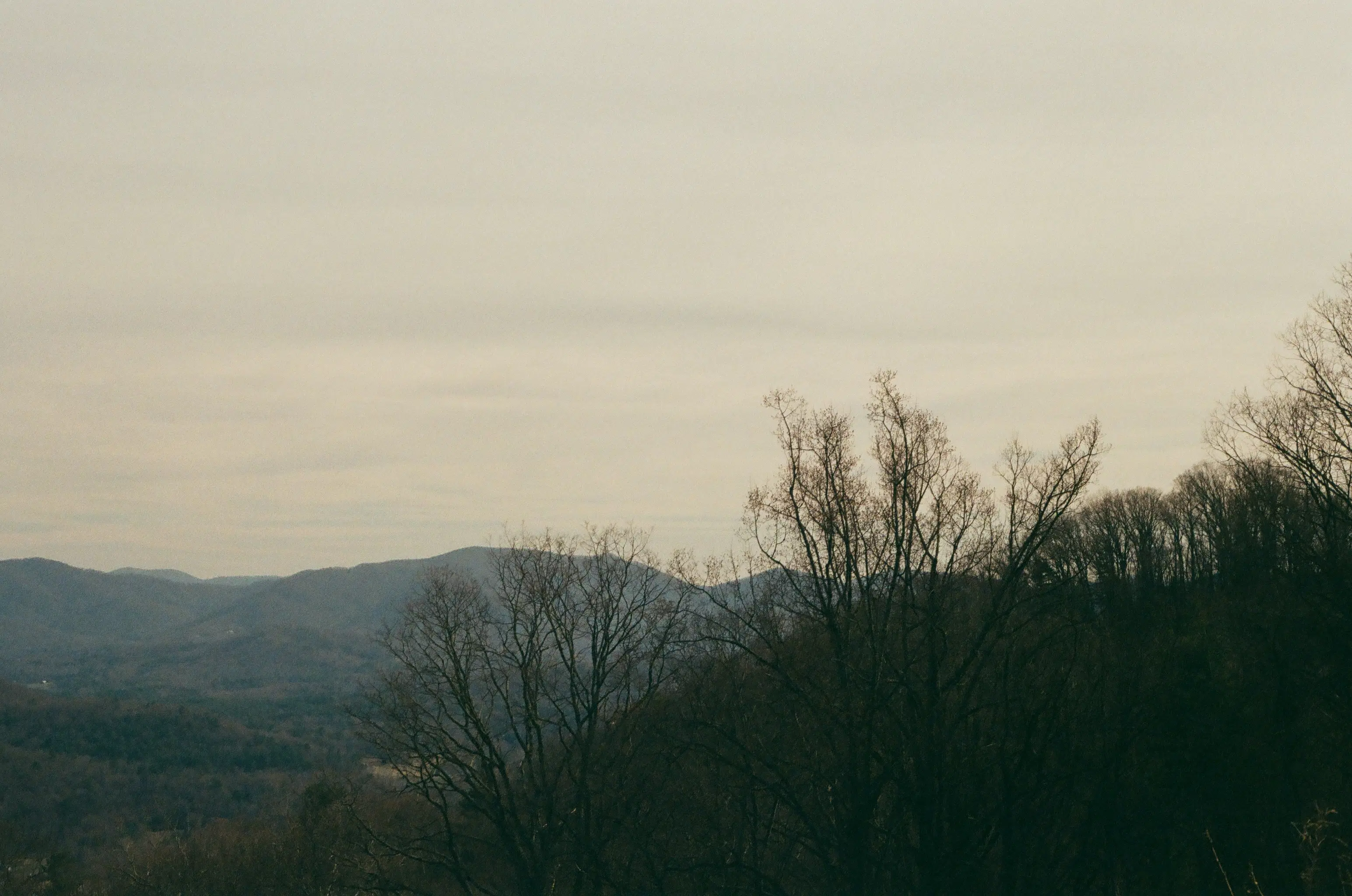 View of the mountains from the Blue Ridge Parkway in North Carolina